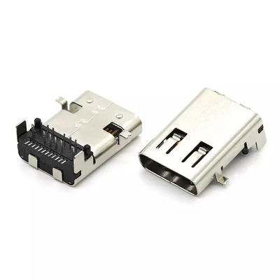 Bakır Alaşımlı USB Dişi Konnektör SMT Tipi 24Pin USB 3.1 C Soket