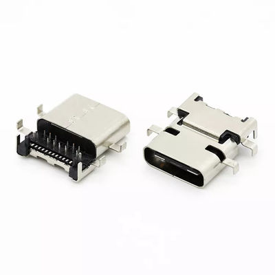 Orta Montajlı Hibrit Soket Dişi USB 3.1 C Konektörü 24Pin ROHS