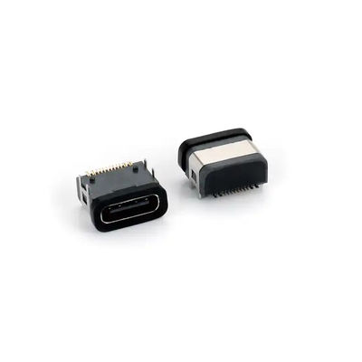 Su geçirmez port 16Pin USB Tip C Kadın Bağlantı SMT Dört Pin DIP On Board Soket