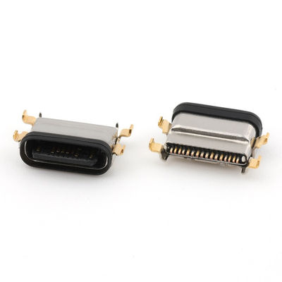USB C 16Pin Tip C Kadın Bağlantısı Orta Montaj 1.13mm IPX8 LIM ile Su geçirmez