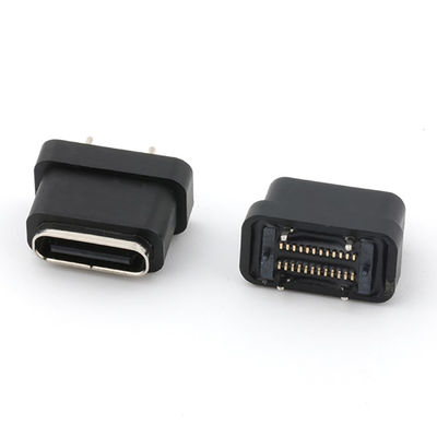 24 Pin USB Tip C Kadın Bağlantı Dikey Tip IPX8 Su geçirmez