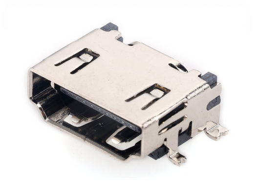 Yatay HDMI PCB Soketi Dişi SMT Tip A Konnektör 10000 Döngü