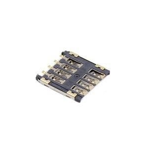 Kalite  LCP 8 Pin Micro SIM Card Socket Connector Push Pull H1.8mm 5000 Cycles Durability fabrika