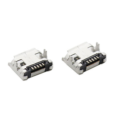 Kalite  LCP Plastic Magnetic Micro USB Connectors Type B 5 Pin With Flange fabrika