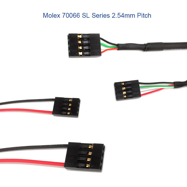 Molex 50-57-9404 SL 2.54mm 4 Yollu 70066 Konnektörlü Özel Kablo Demeti