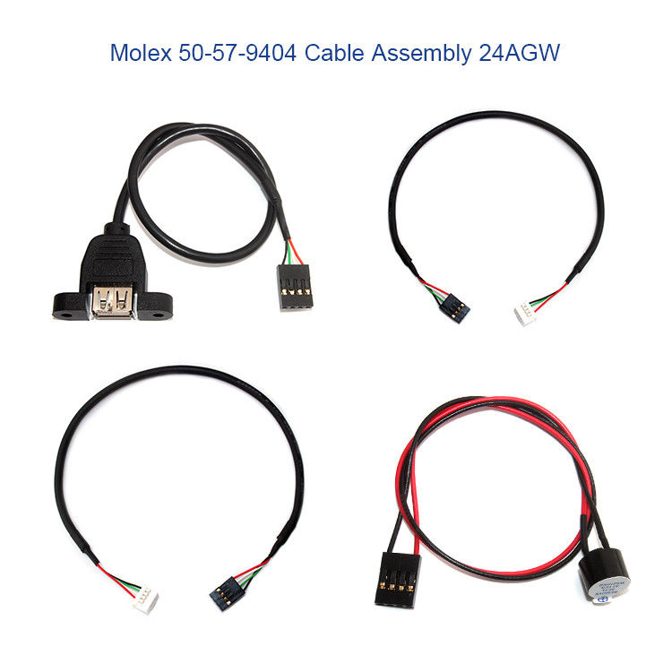 Molex 50-57-9404 SL 2.54mm 4 Yollu 70066 Konnektörlü Özel Kablo Demeti