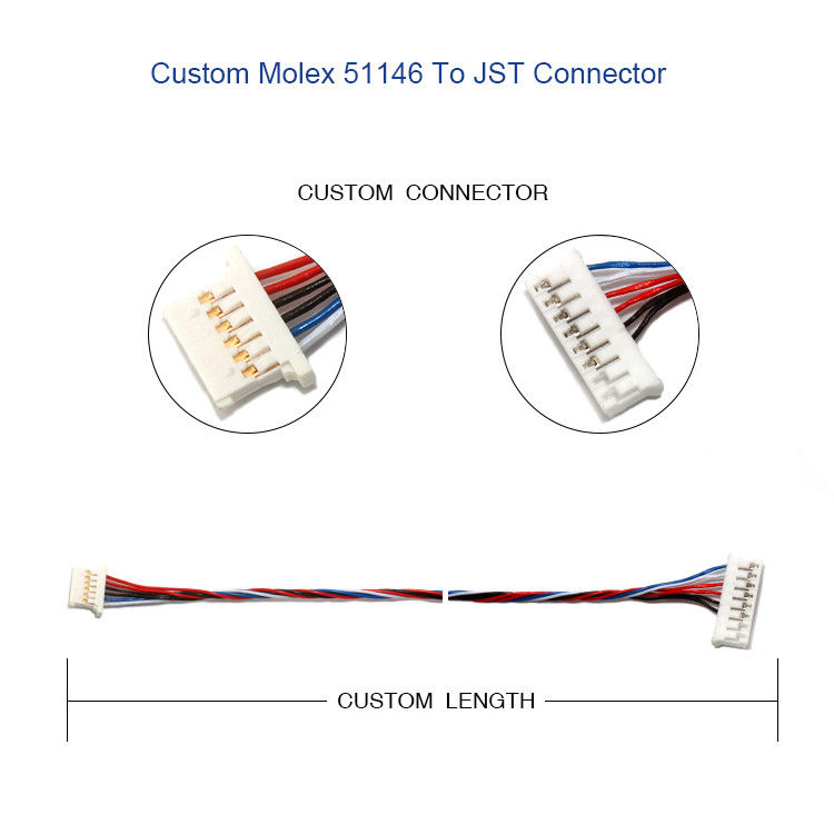 5P 6P Elektrikli Kablo Demeti MOLEX 51146 1.25mm, A1254 SMD Muhafaza Tutuculu