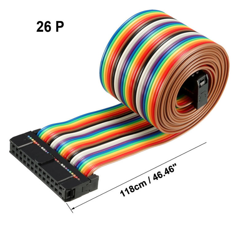 24AWG AWM 2651 FFC IDC Şerit Kablolar 26 Pin 2.54mm Pitch Esnek PCB Düz