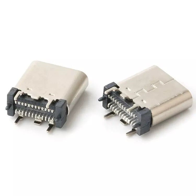 USB 3.1 Dişi 24pin USB C Tipi Konnektör Dikey Yama Yüksek Hızlı
