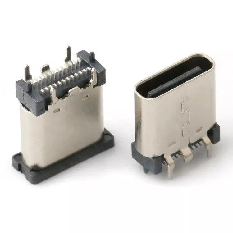 USB 3.1 Dişi 24pin USB C Tipi Konnektör Dikey Yama Yüksek Hızlı