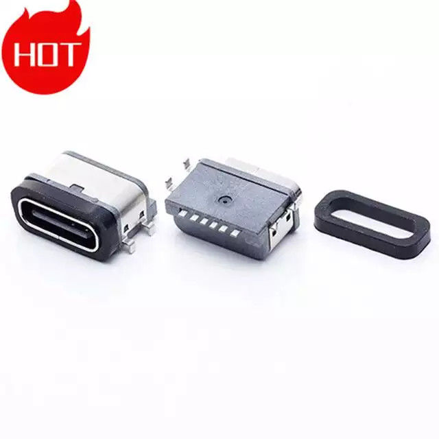 Metal Muhafazalı Suya Dayanıklı Mikro Mini Usb C Tipi Şarj Konnektörü 24pin