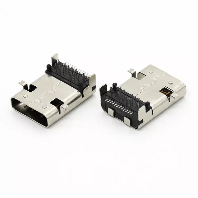 Bakır Alaşımlı USB Dişi Konnektör SMT Tipi 24Pin USB 3.1 C Soket