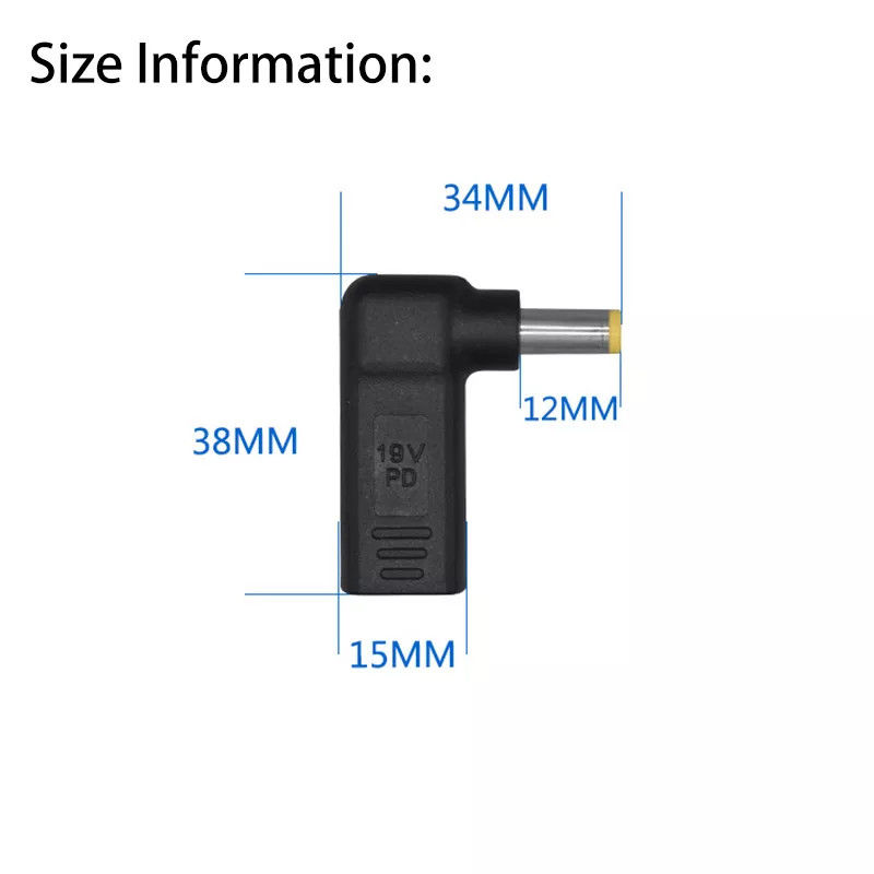 USB Tip C Dişi - DC 5525 Erkek Dönüştürücü PD Decoy Parodi Tetik Fiş Jakı