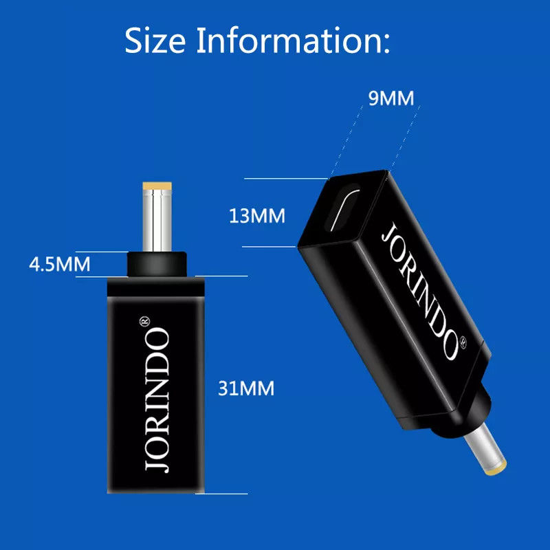 100W USB Tip C Dişi - DC 5.5x2.5mm Erkek PD Konektörü Hızlı Hızlı Şarj