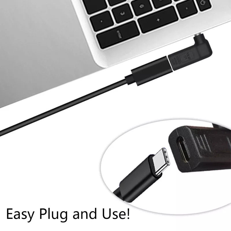 100W USB Tip C Dişi - DC 5.5x2.5mm Erkek PD Konektörü Hızlı Hızlı Şarj