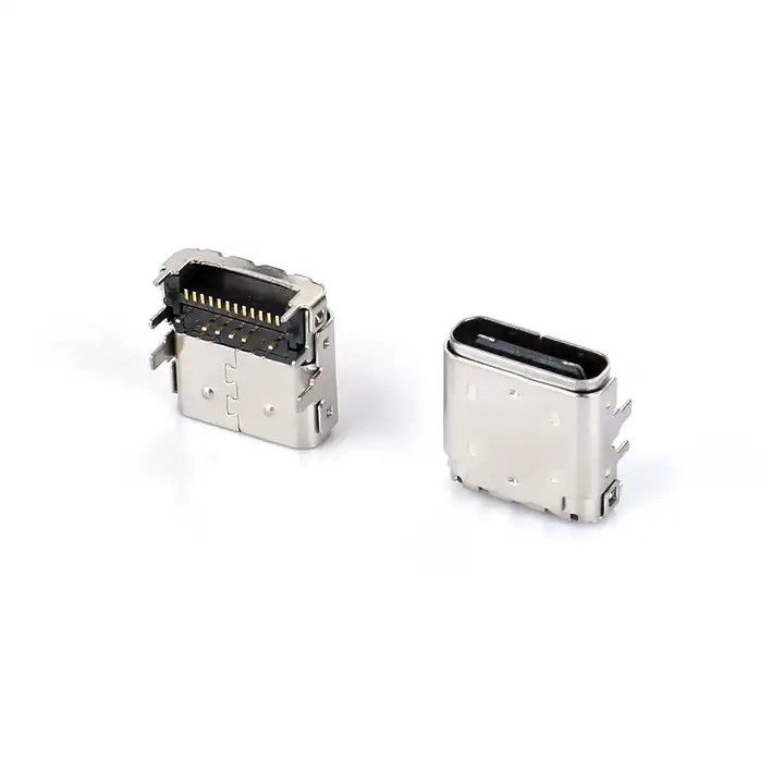 24 Pin USB C Tipi Kadın Bağlantı DIP+SMT 3.4 Şarj Kablosu için Ön Fiş ve Arka Patch