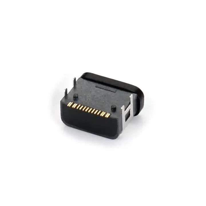 Su geçirmez port 16Pin USB Tip C Kadın Bağlantı SMT Dört Pin DIP On Board Soket