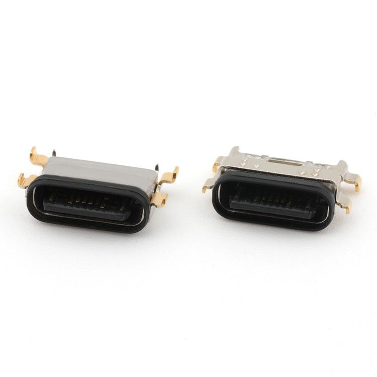 USB C 16Pin Tip C Kadın Bağlantısı Orta Montaj 1.13mm IPX8 LIM ile Su geçirmez