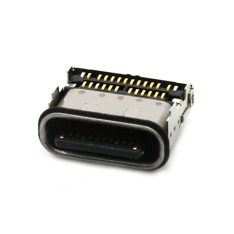 IP68 24Pin Su geçirmez USB Tipi C Kadın Soket 2 Satırlı SMT Bağlantısı