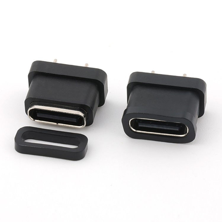 24 Pin USB Tip C Kadın Bağlantı Dikey Tip IPX8 Su geçirmez