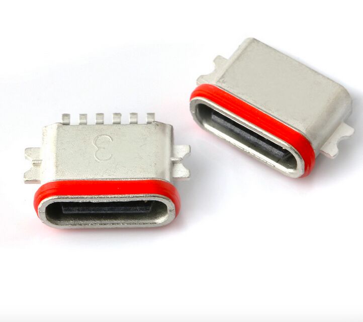 Su geçirmez USB Tip C 6P Tam SMT Bağlantısı IP67 USB 3.1 SMD Bağlantısı Profesyonel Üretici