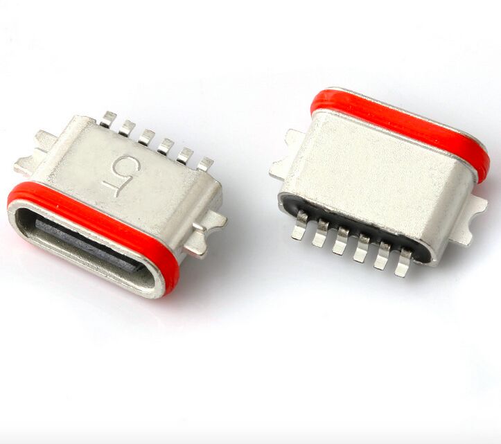 Su geçirmez USB Tip C 6P Tam SMT Bağlantısı IP67 USB 3.1 SMD Bağlantısı Profesyonel Üretici