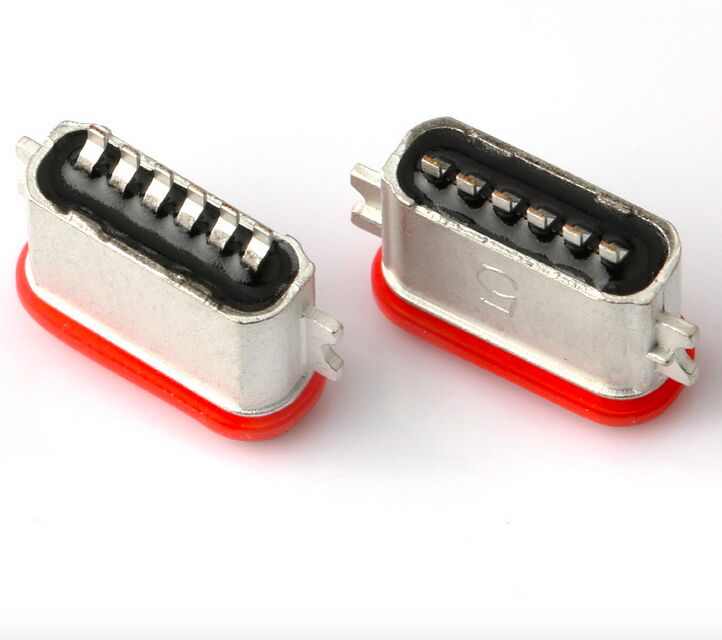 Su geçirmez USB Tip C 6P Tam SMT Bağlantısı IP67 USB 3.1 SMD Bağlantısı Profesyonel Üretici
