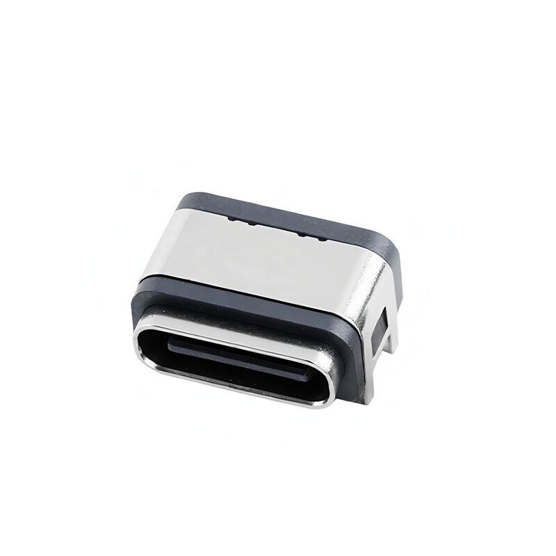 Type C 16 Pin Dişi Konnektör Yatay SMT Montaj Su Geçirmez USB Konnektör 5A 20V