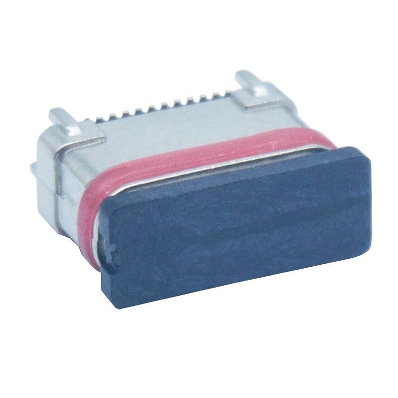 Su geçirmez SMD Dikey Çinko Toz Metallurjisi 24Pin Kadın Tip-C Bağlantısı USB Şarj Portı Plug
