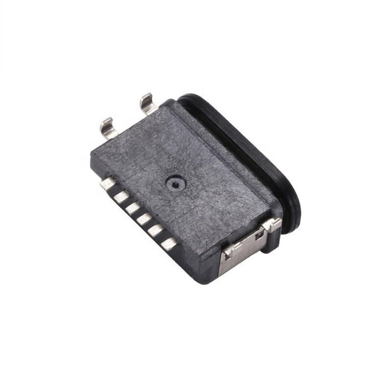 Type C 6-Pin Dişi IPX7 Su Geçirmez USB Konnektör Yatay SMT Montaj Veri Aktarımı