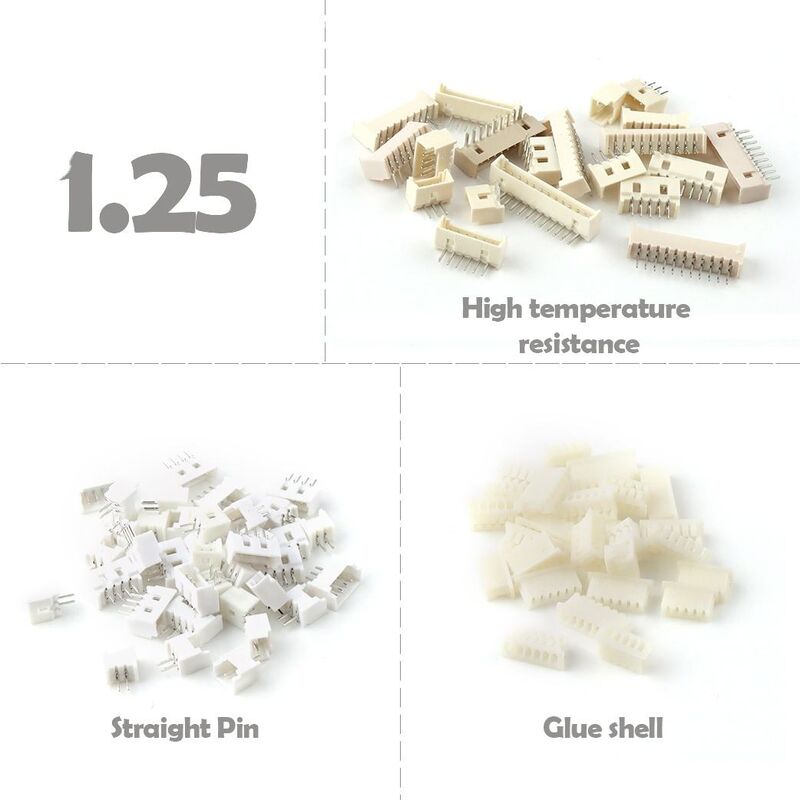 Wafer Konnektör 1.25mm Hatve 2-16 Pin Dip Dik Açılı Jst Kablo-Kart Konnektörü