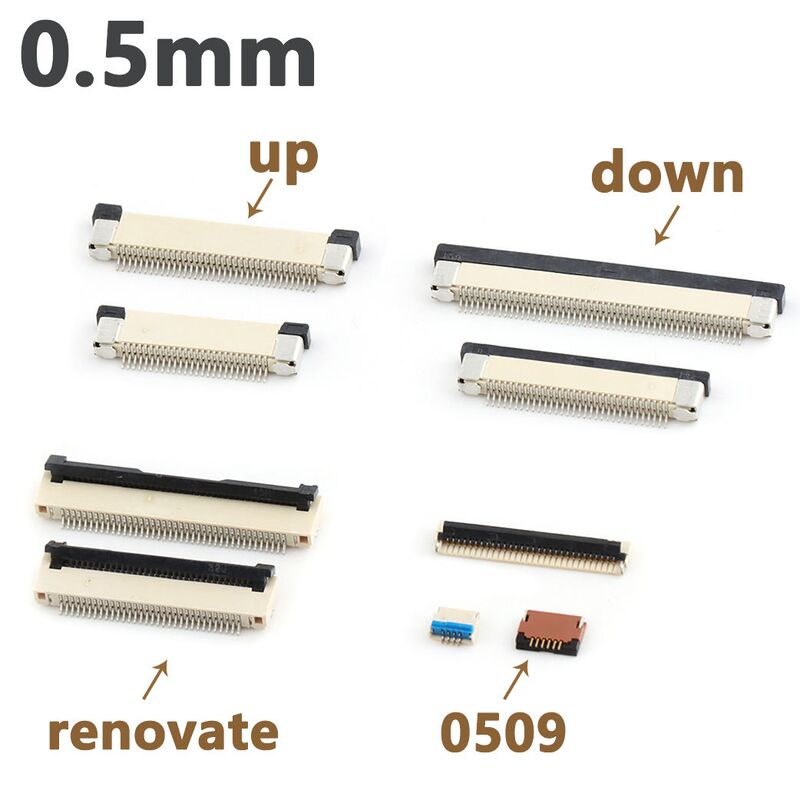 FPC Bağlayıcısı 0.5 Pitch Horizontal Smt Flip-Lock Tipi Yukarı Yukarı Alt Aşağı Bağlantı 4-60 pin