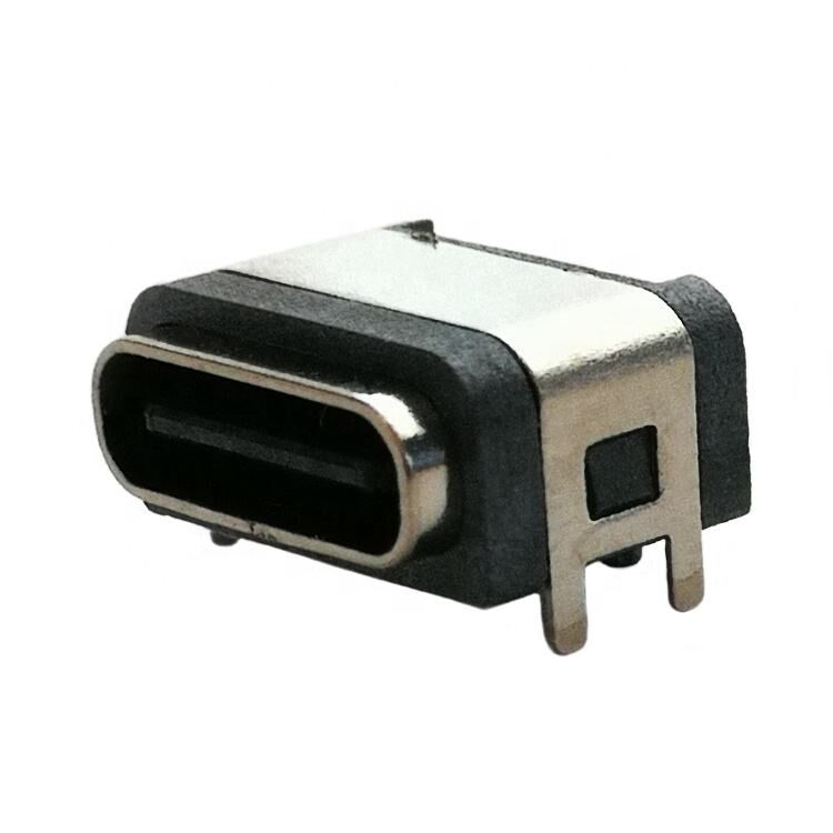 IP67 Su geçirmez USB Bağlantısı 6pin yatay yüzey montajı USB Tip C Kadın Bağlantısı