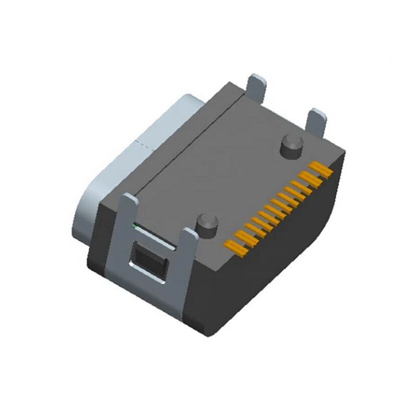 16 pinli USB Kadın Bağlantı Su geçirmez Tip-c Soket SMT IPX7