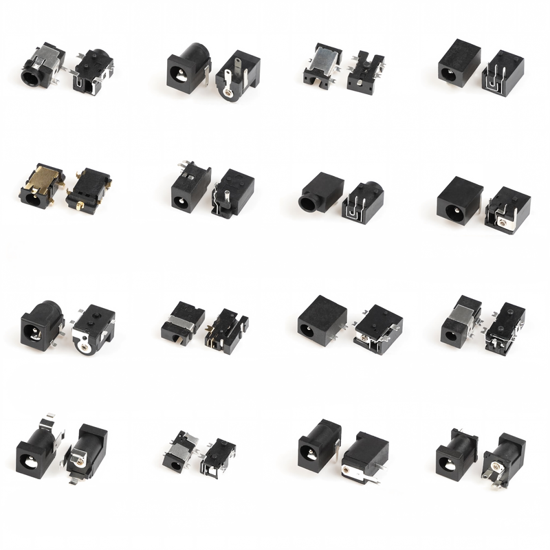 4-Pin SMT SMD 1.3mm Siyah Fosfor Bronz 12V 1A DC Kadın Ses Video Jack Soket Naylon Kontuşu Sağ Köşeli Bağlantılar