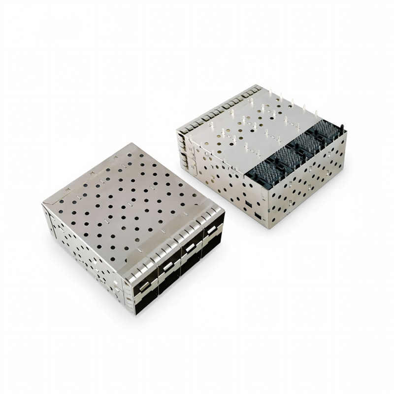 8-port 160pin SFP + Baskı-Uyumlu Küçük Form Faktörü Bağlanabilir (SFP +) Bağlantı Matris Yapılandırması 2x4 Port W / o Işık Modeli