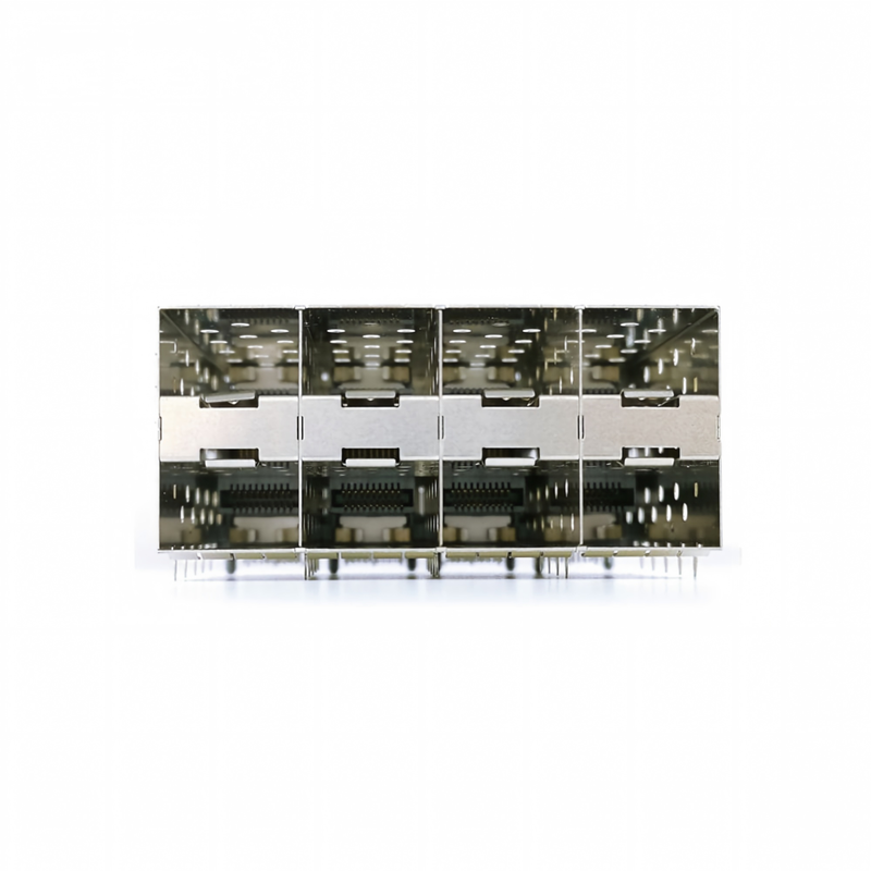 8-port 160pin SFP + Baskı-Uyumlu Küçük Form Faktörü Bağlanabilir (SFP +) Bağlantı Matris Yapılandırması 2x4 Port W / o Işık Modeli