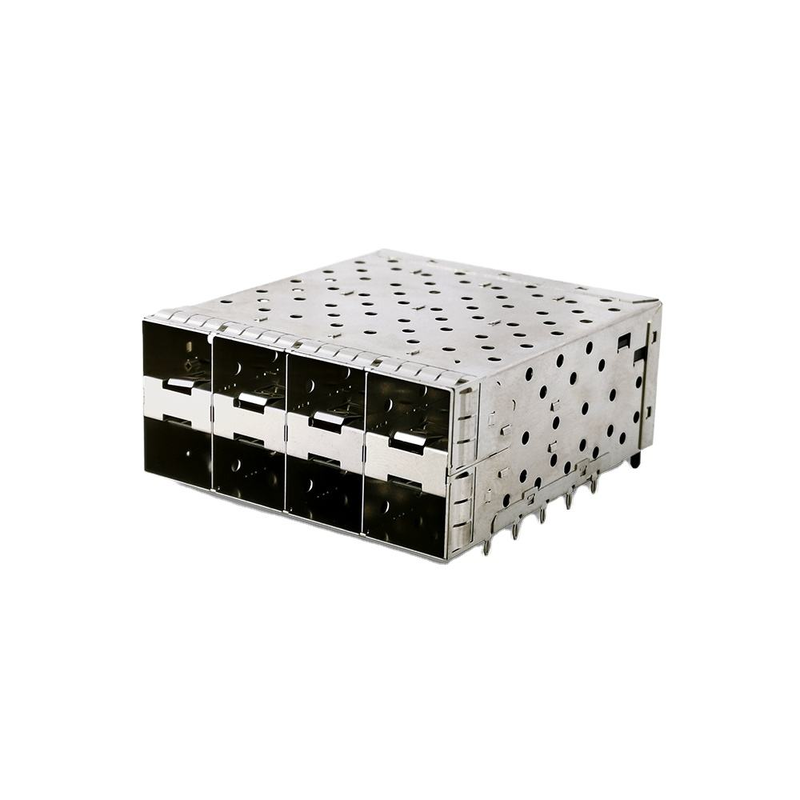 8-port 160pin SFP + Baskı-Uyumlu Küçük Form Faktörü Bağlanabilir (SFP +) Bağlantı Matris Yapılandırması 2x4 Port W / o Işık Modeli