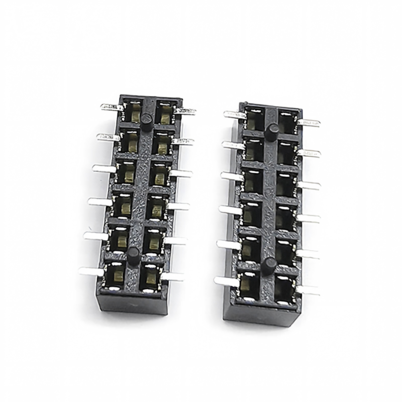 1.27mm Pitch Female Header two row SMT Type with Peg 8-20P customized height and length of leg