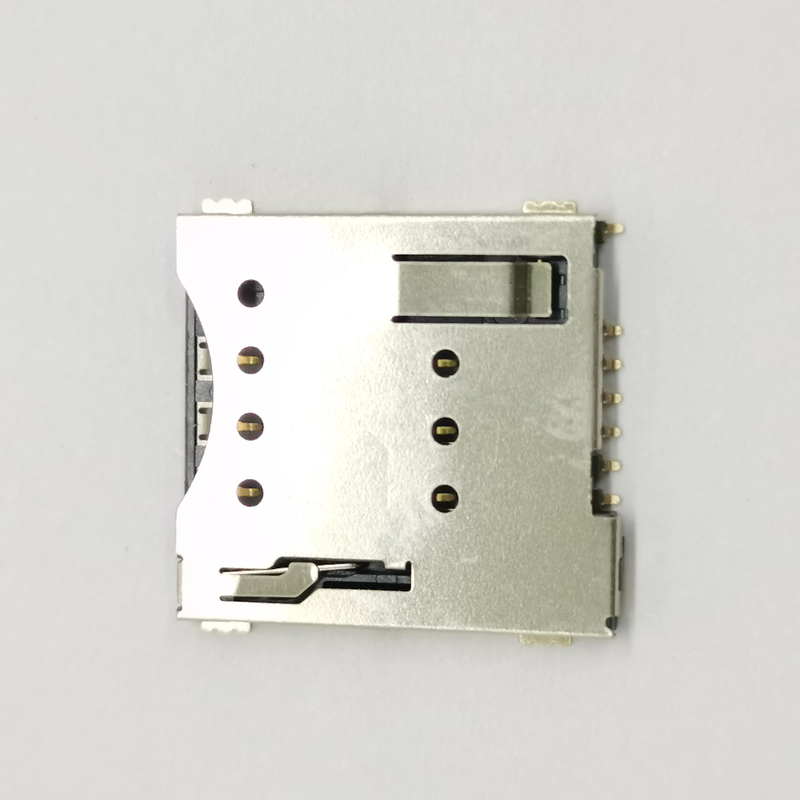 Nano Micro 6pin 8pin SIM Kart Konnektörü PCB Cep Telefonları için SIM Kart Tutucu İt-İt Tipi