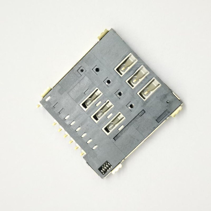 Nano Micro 6pin 8pin SIM Kart Konnektörü PCB Cep Telefonları için SIM Kart Tutucu İt-İt Tipi