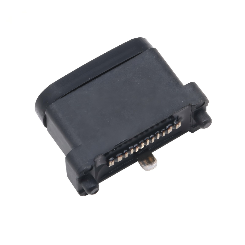 USB 3.2 Tip-C 40 Gbps Su geçirmez U4 Soket 24 Pin SMT DIP PCB Kadın Bağlantı Altın Kaplama Paslanmaz Çelik 5A 100V AC