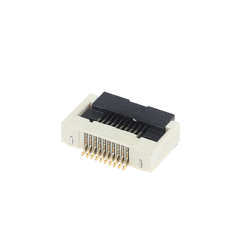 Düz Esnek Elektronikler için 2.55H Yükseklikte Açılır Kapaklı 0.5mm Hatveli Kelebek Kilitli FFC/FPCH Konnektör Yatay Alt Bağlantı