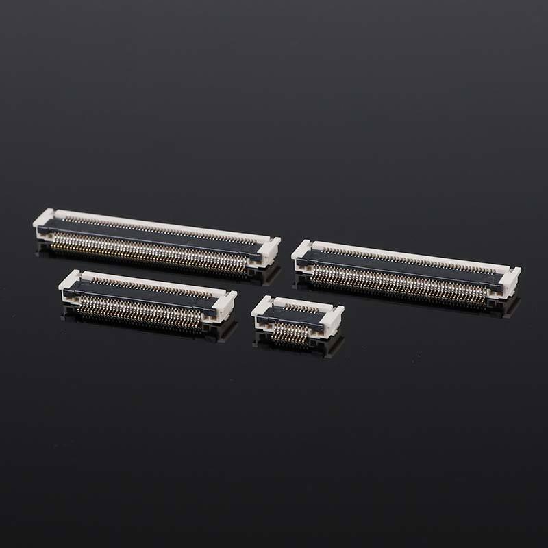 Altın kaplama 0.5mm Pitch FPCFFC Konektörü 2.7H Basınç Sonrası Yatay SMD 10-68Pin 50V 0.5A