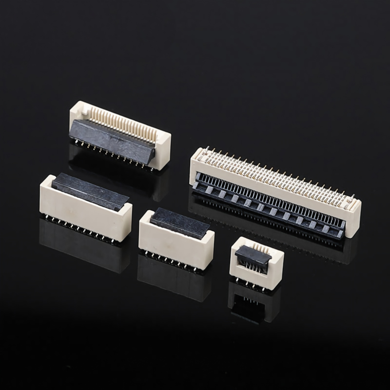 0.5 mm Hatve 60 Pin Dikey Pozitif Ayak 5.2H Kapaklı Kilitli Yassı Konnektör Kablo Soketi FPC FFC Kablo PCB Konnektörleri