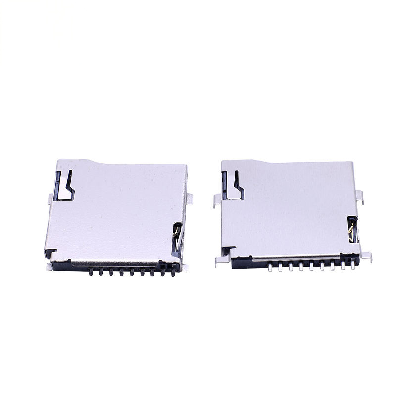 DM3 Serisi 9P Pin Micro SD Kart Bağlantısı için Push-Push SMT T-Flash Tipi, PCB Uygulamaları için Dış Kaynaklı SUS Shell