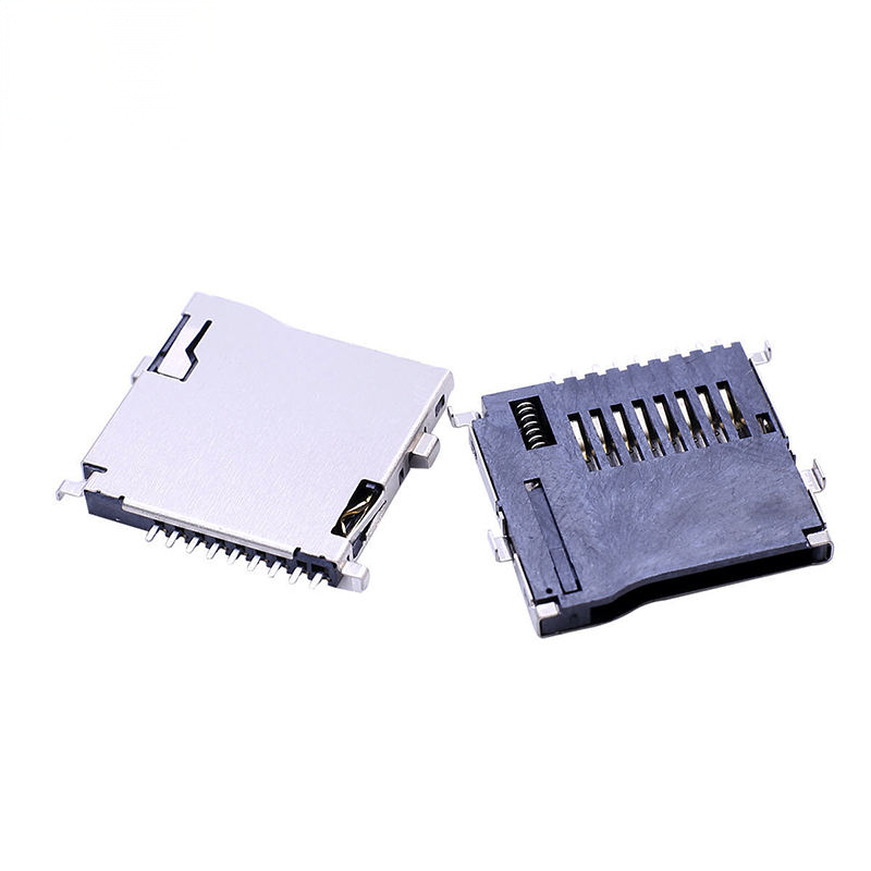 DM3 Serisi 9P Pin Micro SD Kart Bağlantısı için Push-Push SMT T-Flash Tipi, PCB Uygulamaları için Dış Kaynaklı SUS Shell