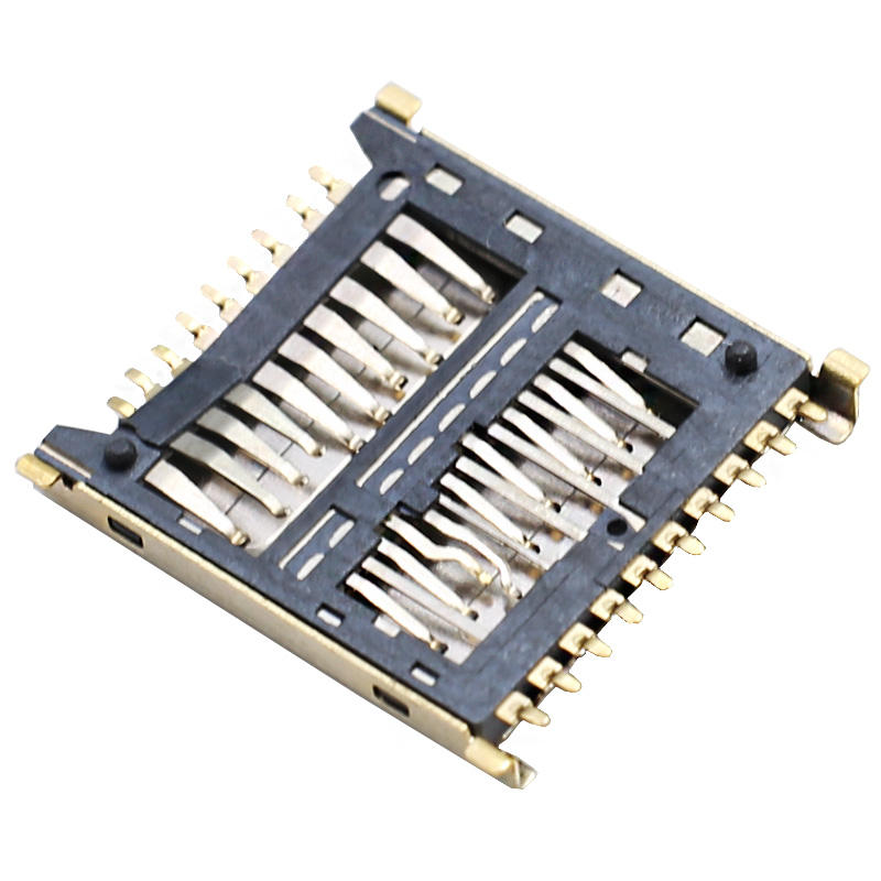 19 Pin 3-in-1 Micro SD UHS II UFS Kart Bağlantısı SMT Yüksekliği 1.6 mm Paslanmaz Çelik USB Daha İyi Okuyuculuk Arama Motoru