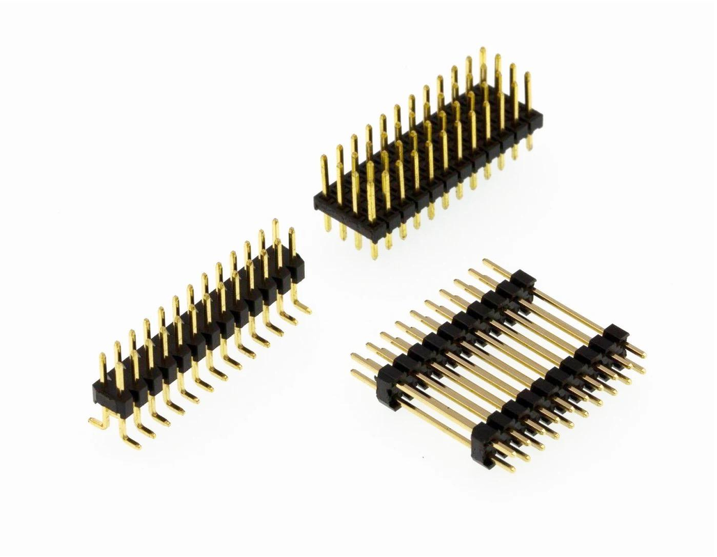 2.54mm Hatveli Çift Sıra Dişi Konnektör 2x2-15 Pin PBT Malzeme AWG#24-#28