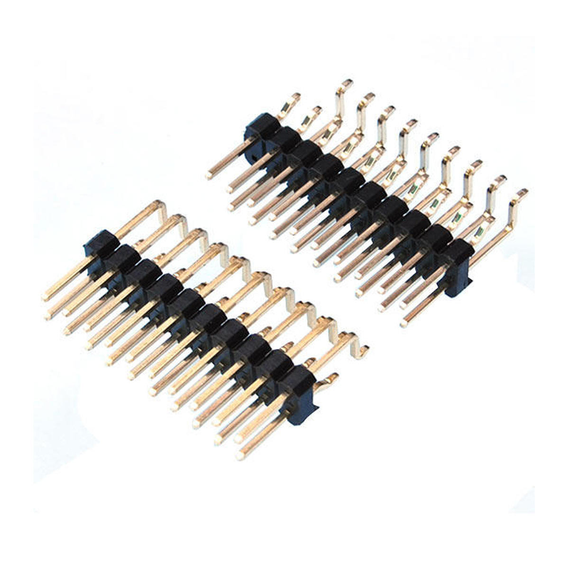 PCB Pin Başlığı 1.0mm Çift Sıralı Eğilmiş Pin SMT 180 Derece 90 Derece PBT Malzeme Fosfor Bronz Bağlantılar Pin Uzunluğu Özelleştirilebilir